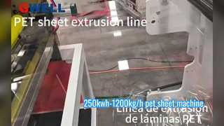 Productielijn voor PET-platen van 250 kWh, 1200 kg/u