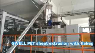 Extrusielijn voor PET-platen, vlokken + hars zonder kristallisatie