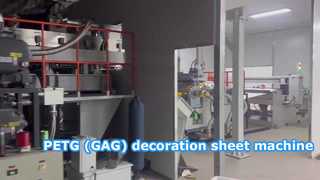 PETG (GAG) productielijn voor decoratieplaten