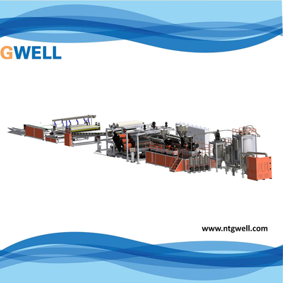 kopen 8 mm dikke PMMA ABS plaat extrusie lijn enkel schroef bord extrusie machine online manufacture