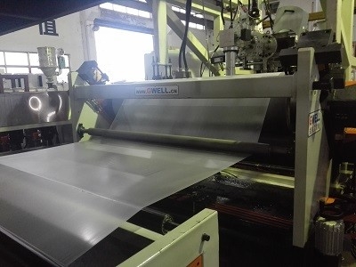 kopen TPU-filmcoating Composite cloth film extrusielijn Eén schroef 500 kg/h online manufacture