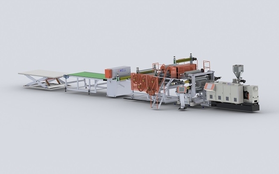 kopen Twin Screw LVT Hout Plastic Floor Extrusion Line LVT Flooring Production Machine online manufacture