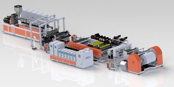 kopen Drie lagen gegoten rekfilm extrusie lijn Steen papier maken machine online manufacture