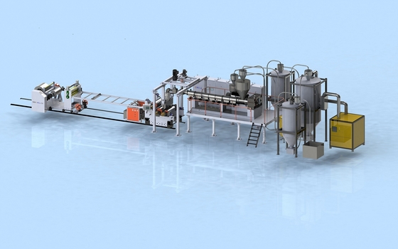 kopen Drielaagse PP PS PET-plaat co-extrusie machine 800 - 1500 mm Breedte 300-1500 kg/uur capaciteit online manufacture