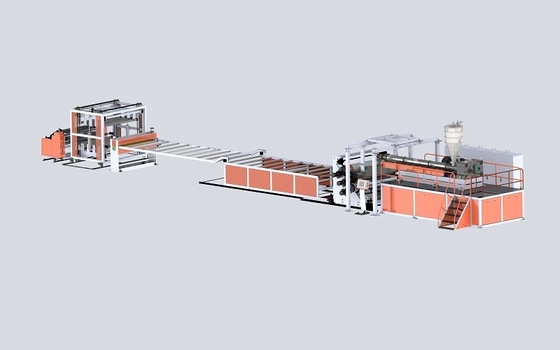 kopen 0.4mm Transparante PVC-plaat extrusie productielijn Single Screw Extruder online manufacture