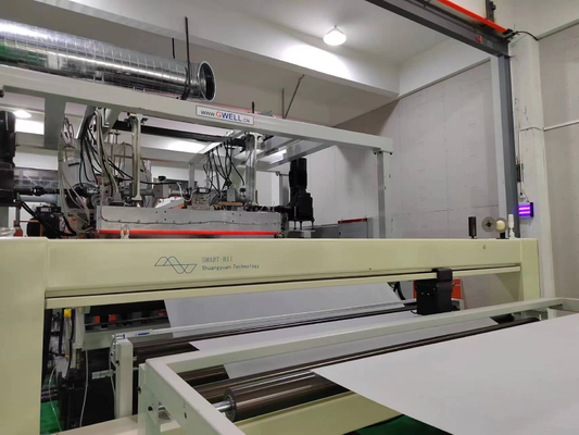 kopen Referentie voor rijke klanten! EVA / POE Aolar Film Extrusielijn voor zonnepaneel inkapseling Maximale lijnsnelheid 16 m/s online manufacture