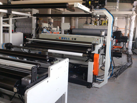 Kopen GWELL Solar module inkapseling Turnkey Project: Van materiaal recept tot productie Fabriek ontwerp: EVA / POE gegoten film extrusie lijn Voor zonnepaneel inkapseling Maximale lijnsnelheid 16m / S online manufacture