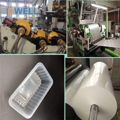 kopen Laag energieverbruik Hogere capaciteit PP-plaat extrusie machine met 600-1220 mm breedte voor thermoforming online manufacture